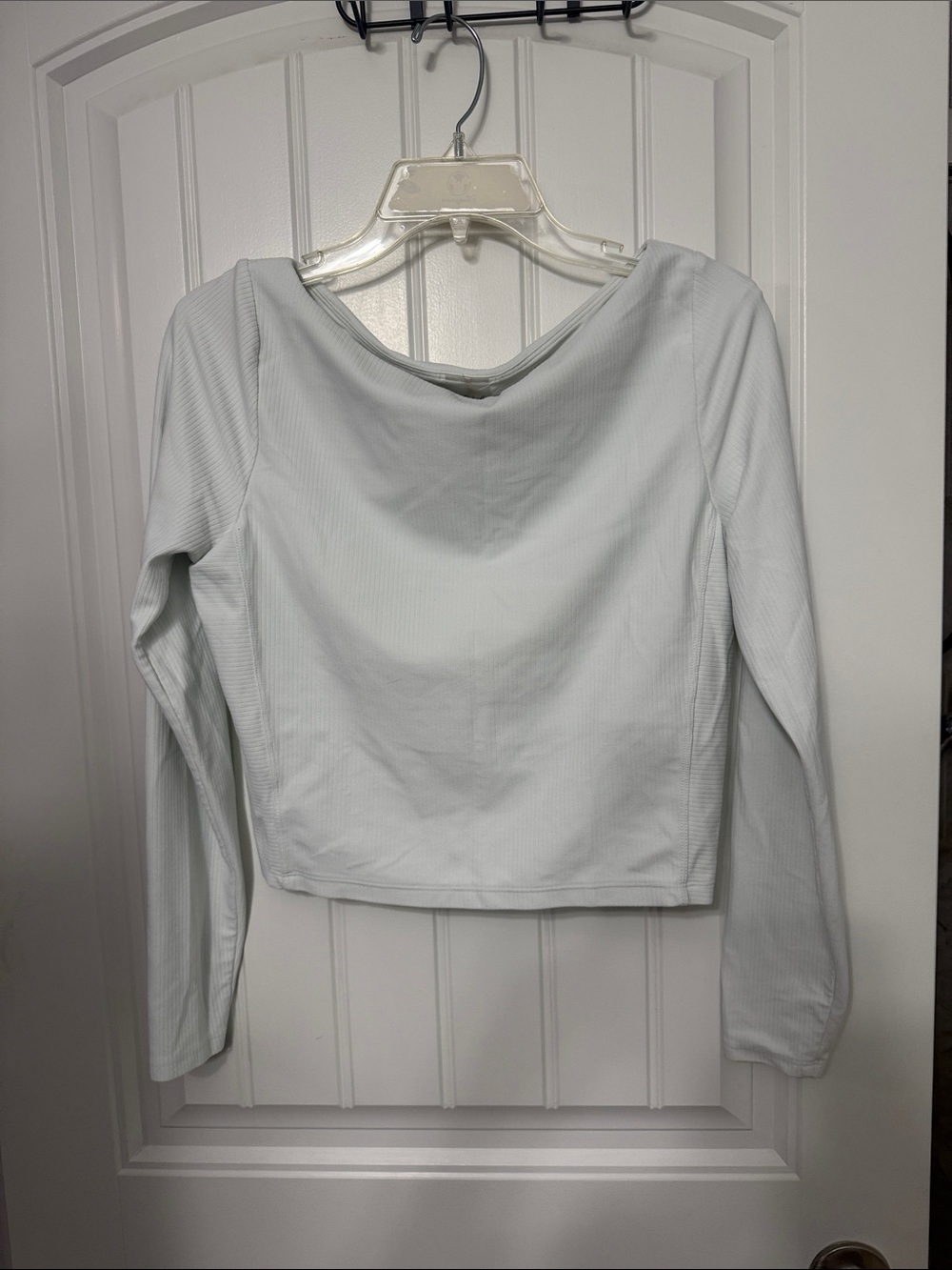 CALIA Rib Boat Neck Long Sleeve Shirt